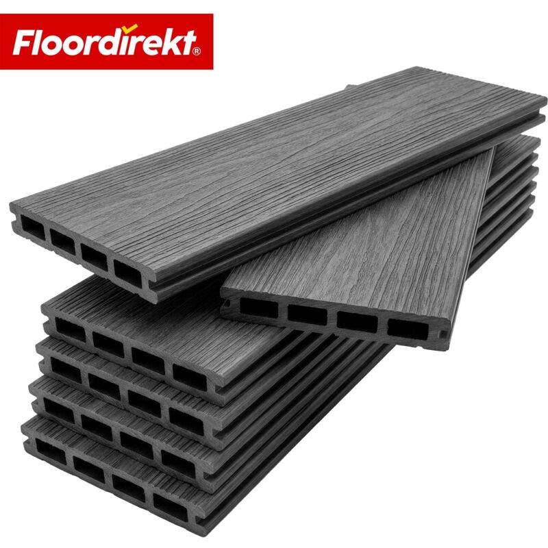 WPC-Terrassendielen Crown 2 m² Komplettset 220 cm Grau