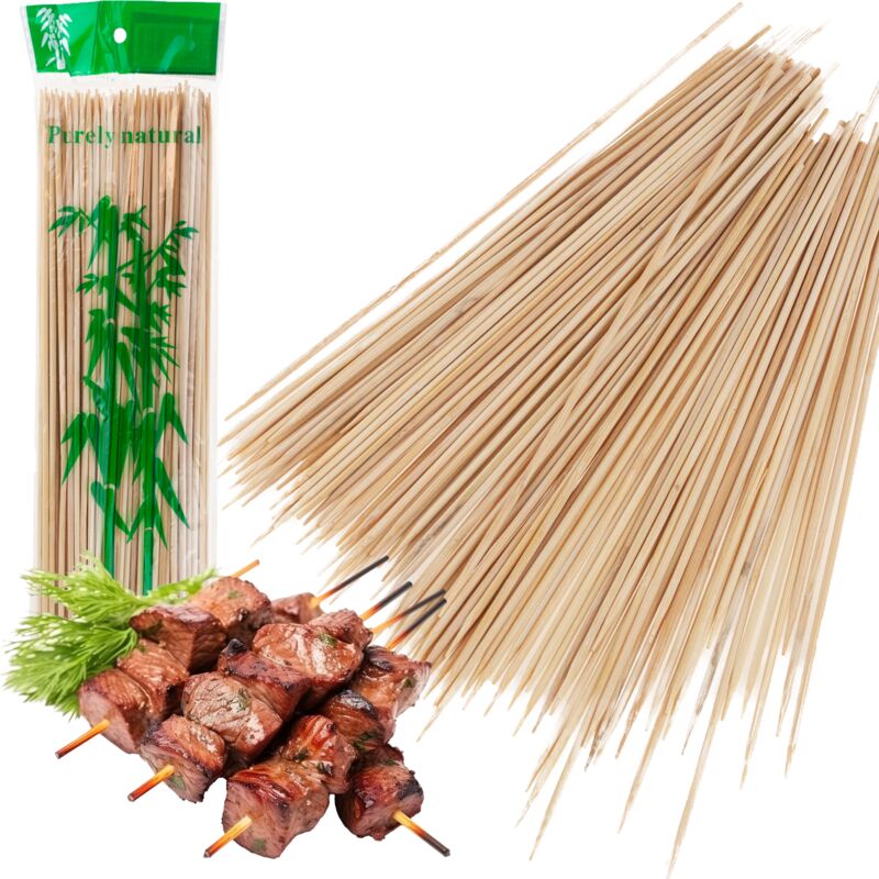 WUI8733 Bambusspieße für Spieße, Snacks und Grillgut, 25 cm