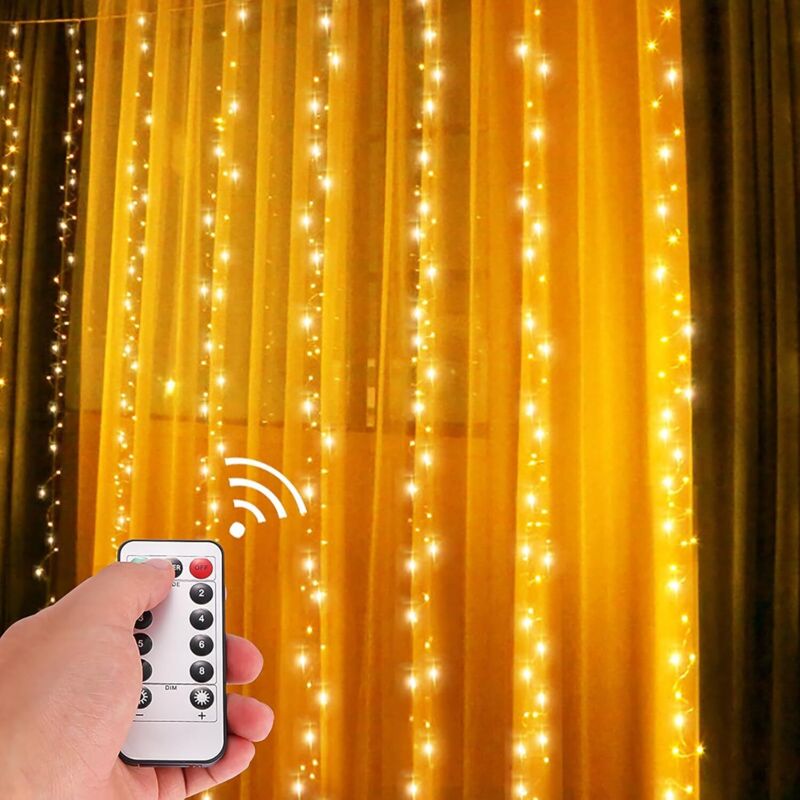 x 3 m LED-Lichterkette, 300 LEDs, wasserdicht, für drinnen und draußen, USB-Lichterkette für Partys, Gärten, Weihnachten, Halloween,