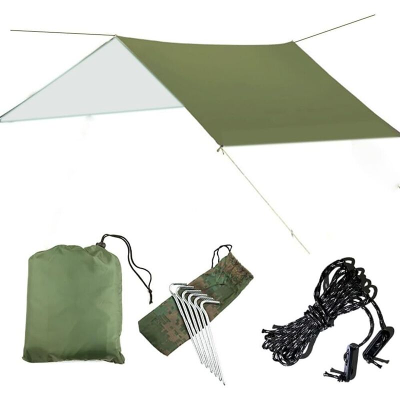 x 3 m, wasserdichtes Sonnenschutzzelt, UV-Schutzplane, Strandzelt, Schattenspender, Outdoor-Camping-Hängematte, Regenschutz, Campingzelt,