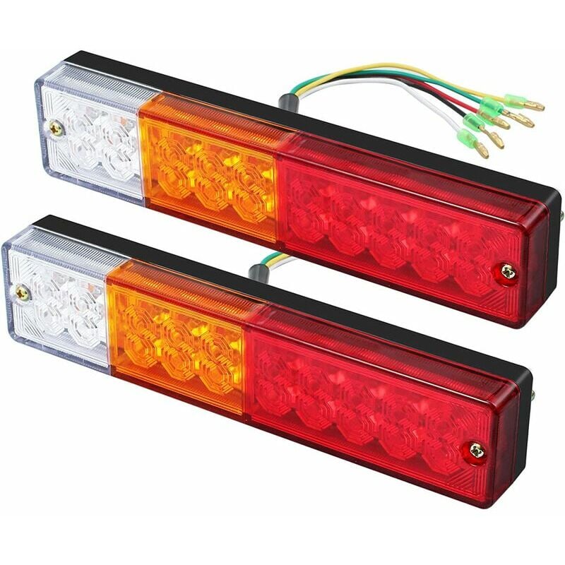 2x led Rücklichter Rückfahrlichter Bremsblinker Beleuchtung Rücklicht 40 led 12V 24V für Anhänger lkw Wohnwagen uv Boot Wohnmobil