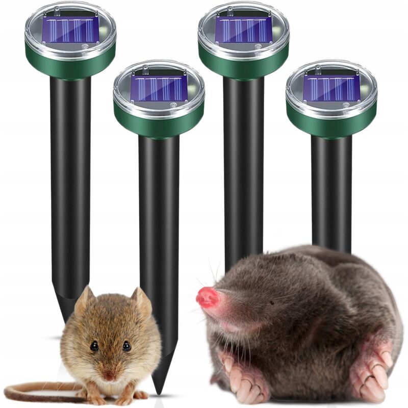 x Solar-Abwehrmittel gegen Maulwürfe, Mäuse, Ratten und Nager