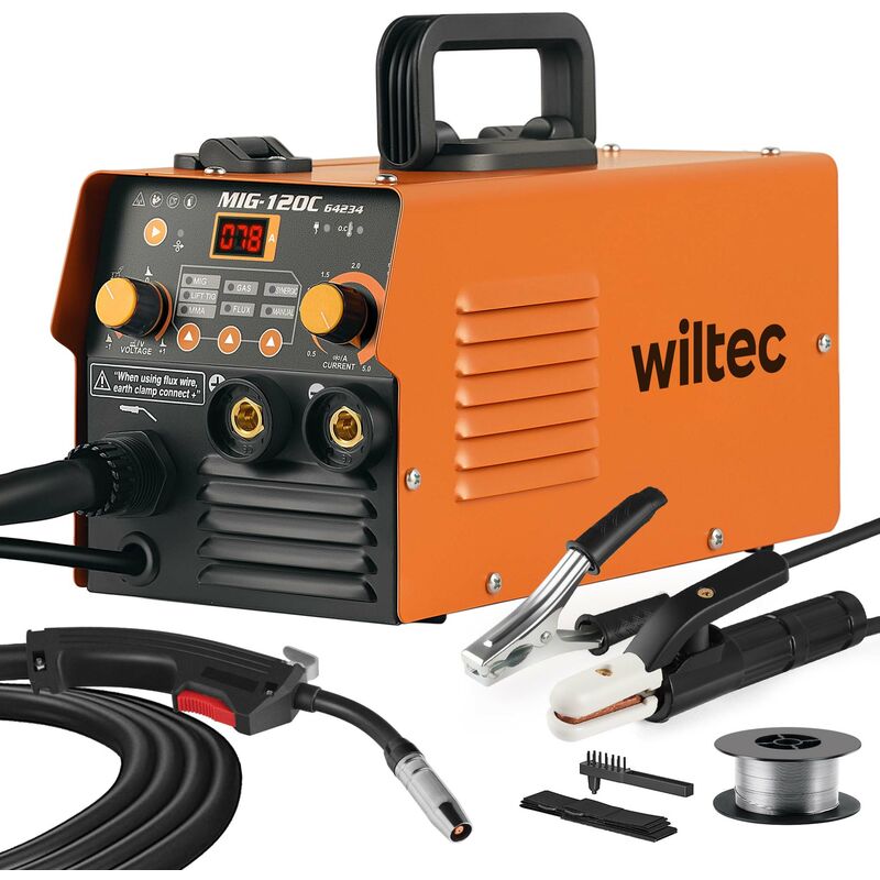 Igbt Schweißgerät mit digitales Anzeige 120A, Schweissgerät für mig, MMA/E-Hand, Flux/Fülldraht WIG/TIG-Schweißen fcaw - Xpotool