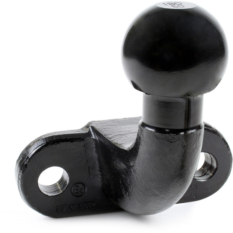 Wiltec Anhängerkupplung mit 50 mm Kugelkopf, 3,5 t Zugkraft, Anhängevorrichtung aus Gussstahl für Pkw Lkw Traktor, 2 Loch Anschraubplatte