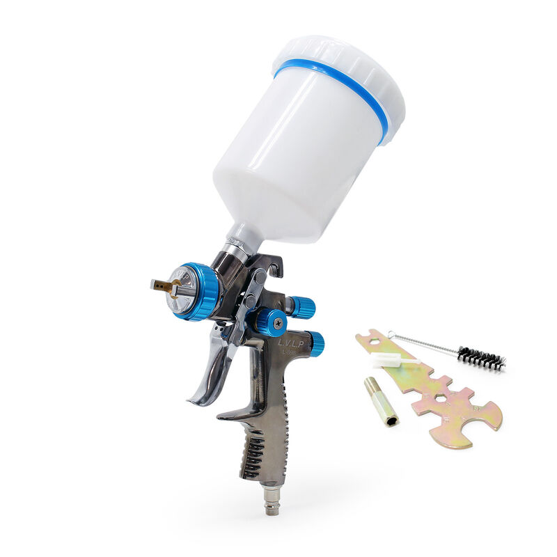 Lvlp Lackierpistole, 1,4 mm Düse, 500 ml Kunststoff Becher, 100 mm Strahlbreite, Spritzpistole Sprühpistole Airbrushpistole - Xpotool