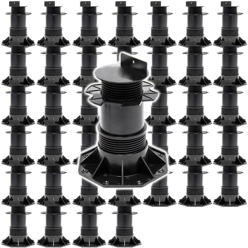Set 50x Stelzlager für Terrassen, 2700kg, 137-215mm, höhenverstellbare Stellfüße für Terrassendielen, Platten und Planken - Xpotool