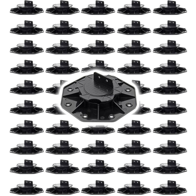 Xpotool - Set 50x Stelzlager für Terrassen, 2700kg, 18-28mm, höhenverstellbare Stellfüße für Terrassendielen, Platten und Planken