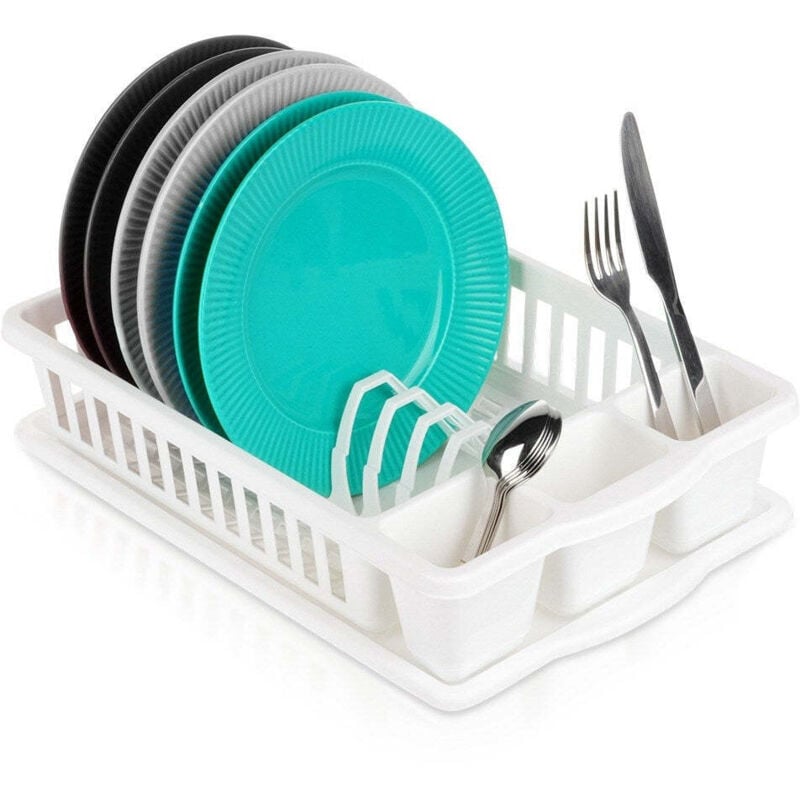 White dish rack 395x26x85 cm