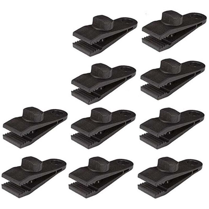10 Stück Vorhang-Clips, Planen-Clips, Planenhaken, winddicht, Campingzelt-Klemmen, winddichter Sonnenschutz-Clip - XVX