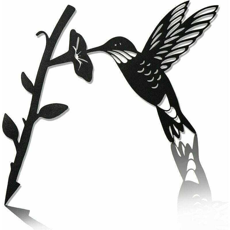 Metallkolibri für den Außenbereich, Gartendekoration, Kolibri-Gartensilhouette, Baumskulptur, Gartenhof, Baumdekoration, Landschaft, Vogelhandwerk,