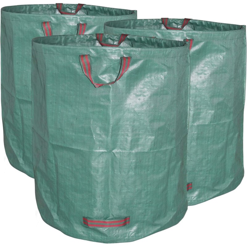 XXL Gartensäcke 3er Set Gartensäcke 272L Heavy Duty Gartenabfallsäcke Gartenabfallsack Heavy Duty PP Abfallsack 3er Set Gartenabfallsäcke