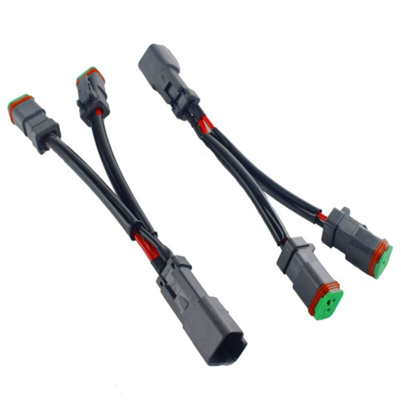 Y-Typ-Kabel, Deutsch dt dtp 2-poliger Buchsenadapter für LED-Pod-Arbeitsscheinwerfer, Nachrüststecker, Kabelbaum