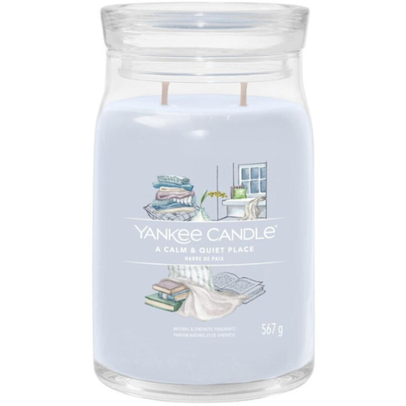 YANKEE CANDLE Signature Duftkerze im großen Glas – EIN RUHIGER ORT (567 g)