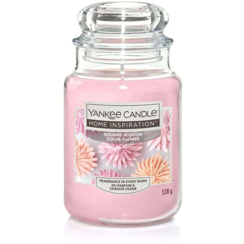 Yankee Candle - Duftkerze Großes Glas Sugared Blossom 538 g rosa Duft Kerze Duftkerzen