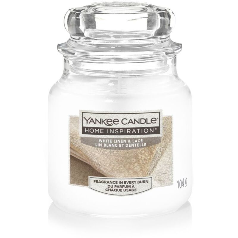 Yankee Candle - Duftkerze Kleines Glas White Linen & Lace 104 g weiß Duft Kerze