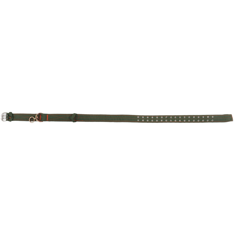 Yctze Verstellbares 4-lagiges Canvas-Kuhhalsband mit doppelter Metallschnalle - Ideales Halsband für Rinder, Pferde, Schafe und Ziegen (L)