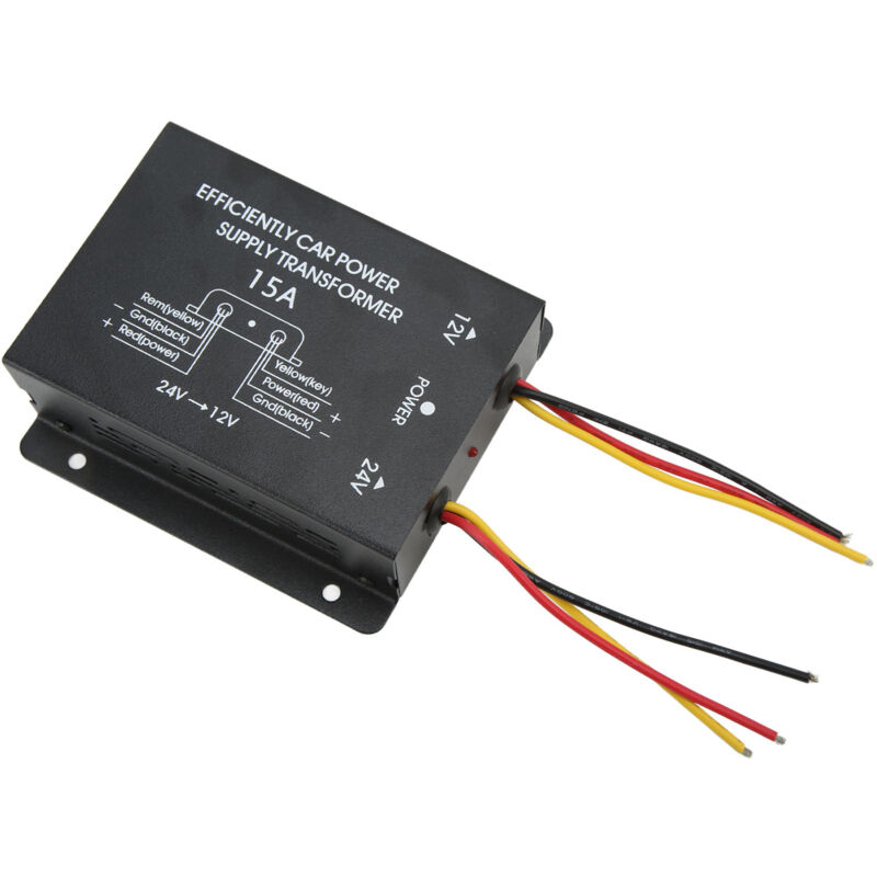 YDuupxe COR DC DC Spannungsregler 24V auf 12V Wandler, 30A Rücktransformator Reduzierstück für Kraftfahrzeuge, Boote, Solaranlagen (15A).