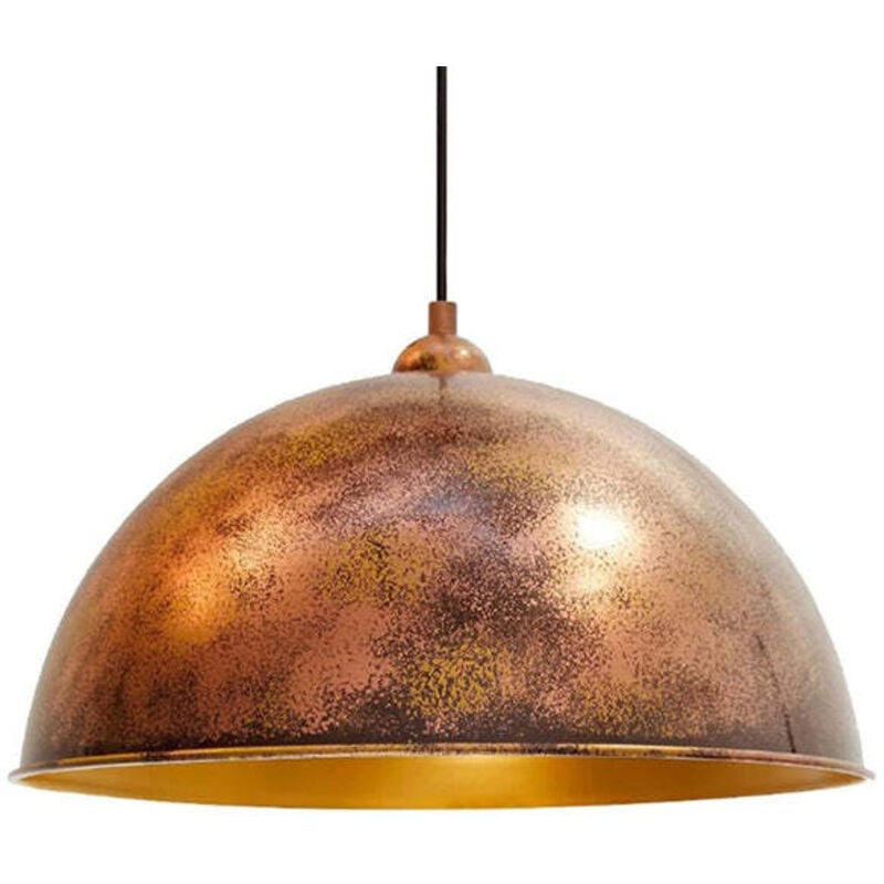 Yimpi Industrielle Pendelleuchte aus Handbemaltem Kupferfarbe – Vintage-Kronleuchter E27 Ø30 cm für Wohnzimmer, Schlafzimmer oder Esszimmer