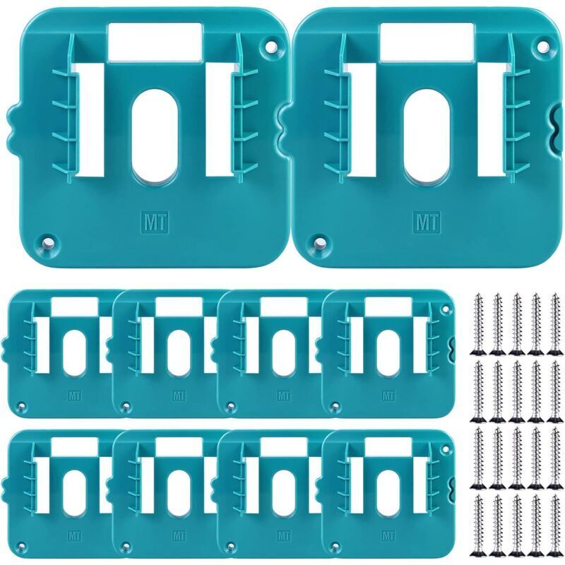 YMYNY 10er-Pack Akkuhalter für Makita 14,4-18V Akkus, Makita Akkuhalter, Maschinen-/Werkzeughalter für BL1860 BL1850 BL1840 BL1830 (mit 20 Schrauben,
