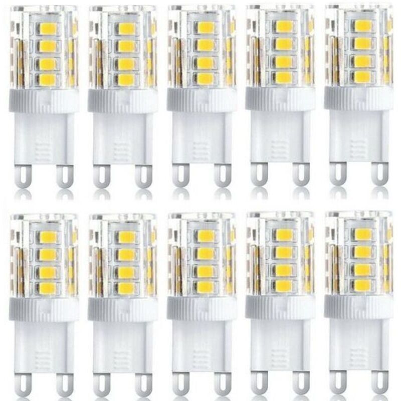 YMYNY 10er-Pack LED-Strahler, LED-Dekoleuchte, G9-LED-Glühbirne, 5 W, Warmweiß, Kaltweiß, energiesparende LED-Glühbirnen, Ersatz-Halogenlampe, AC 230