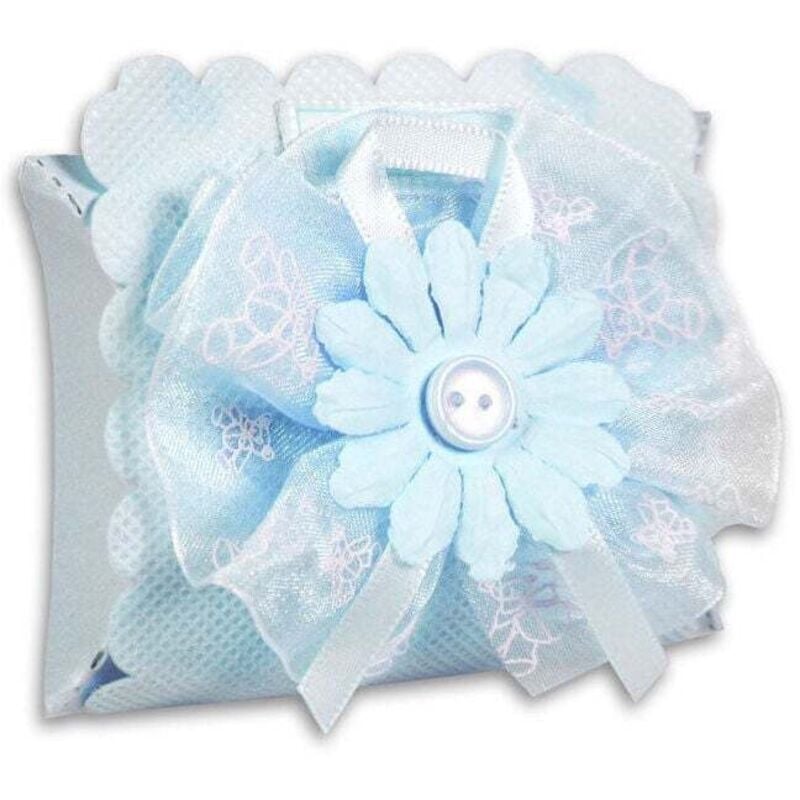 Ymyny - 12 Konfetti-Boxen mit Blumen, Babyparty-Geschenke, Blau