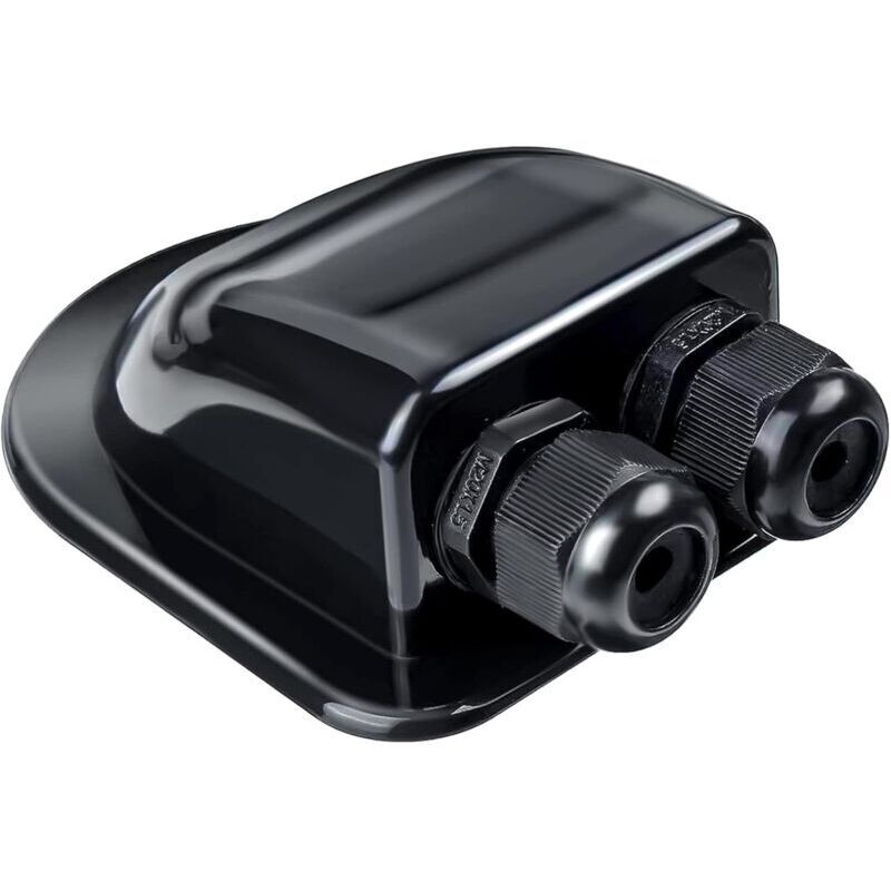 2-fach Solarkabelverschraubung - Wasserdichte Solardachdurchführung - für Wohnmobil, Photovoltaik, Wohnmobil, Camper - Sat-Anlage und Klimaanlage