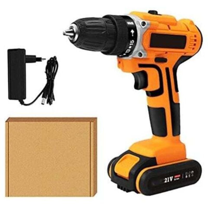 21V Akkuschrauber Bohrer Wiederaufladbare Lithiumbatterie Wasserdicht Tragbare Elektrische Haushaltsbohrmaschine - Ymyny