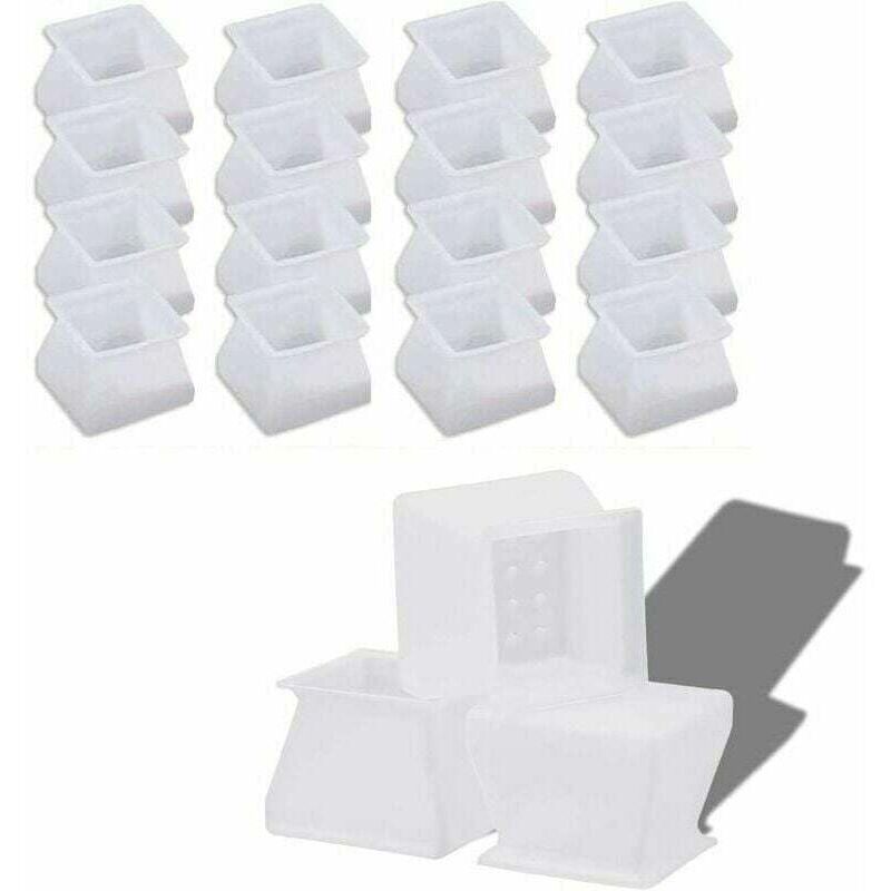 YMYNY 6er-Set Stuhlbeinkappen aus Silikon – quadratische Stuhl- und Tischbeinschoner – Stuhl- und Tischbeinkappen – passend für Stühle