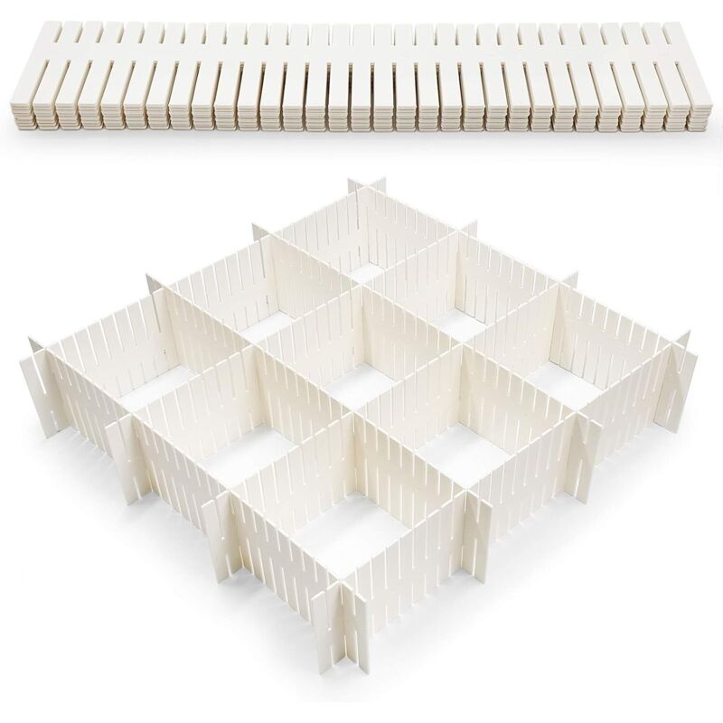 8-teilige Schubladenteiler, verstellbarer Schubladen-Aufbewahrungs-Organizer, flexible Haushaltsteiler für Bürobedarf, Schlafzimmerküche,