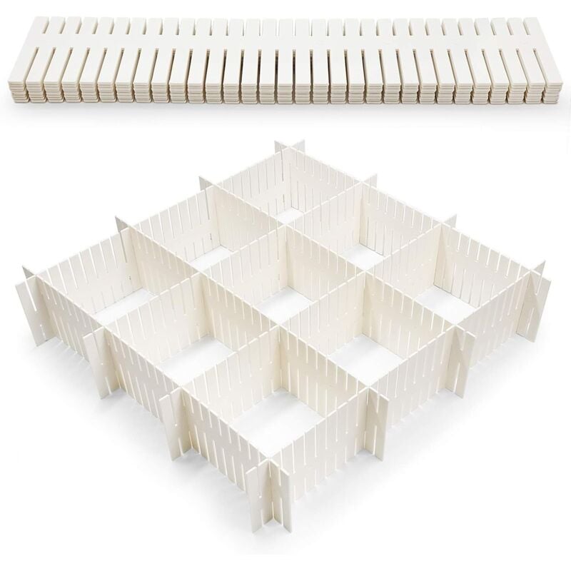 8-teilige Schubladenteiler, verstellbarer Schubladen-Aufbewahrungs-Organizer, flexible Haushaltsteiler für Bürobedarf, Schlafzimmerküche,