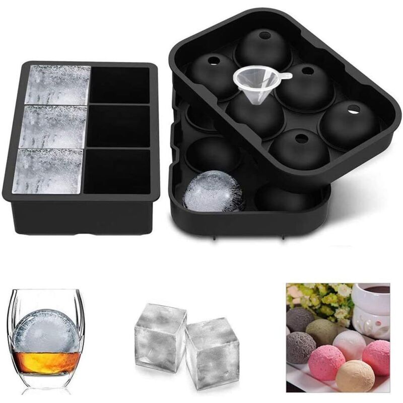 Eiswürfelform, Silikon-Eiswürfelform, Eiswürfelschale mit Deckel, Eiswürfelformen für Babynahrung, Whisky-Eiswürfel, Bier, Frucht-Eiswürfel