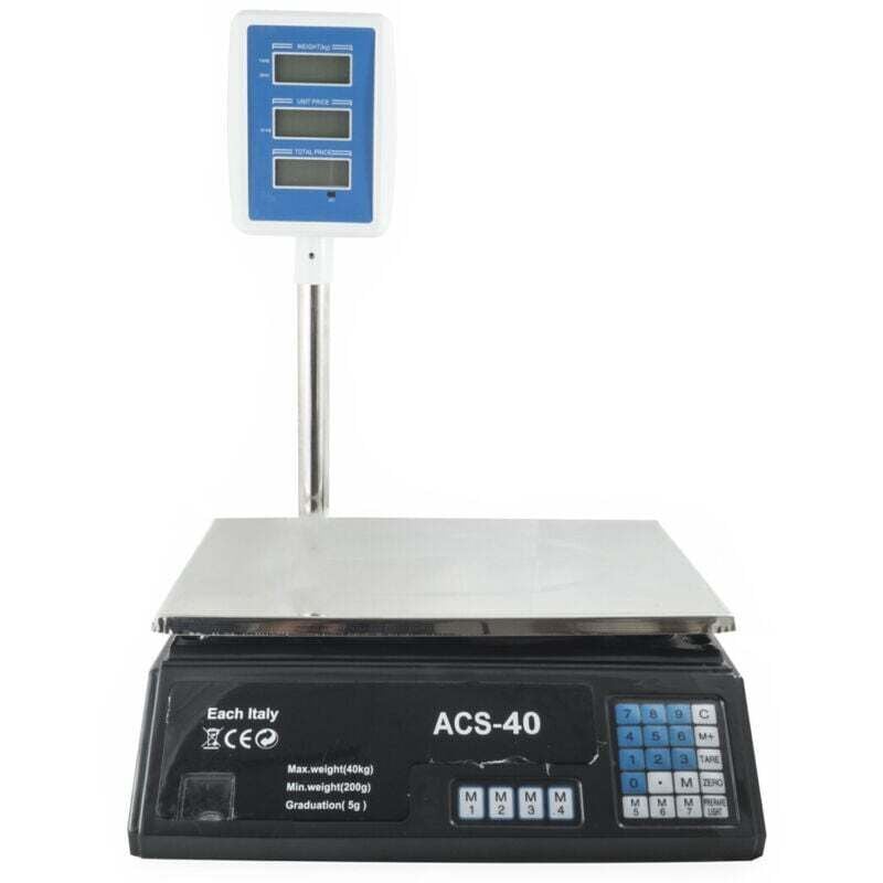 Ymyny - Elektronische Digitalwaage, 40 kg, LCD-Display vorne und hinten, Personenwaage –