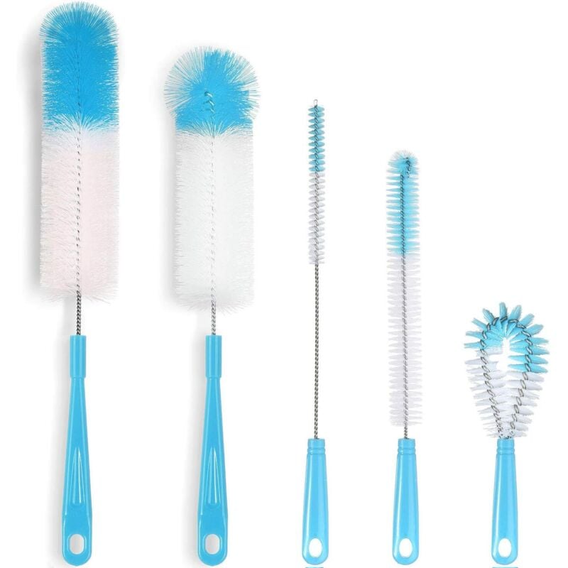 Ymyny - Flaschenreinigungsbürsten-Set – Flaschenreiniger mit langem Griff zum Waschen von schmalen Wein-/Bierflaschen, Thermoskannen,