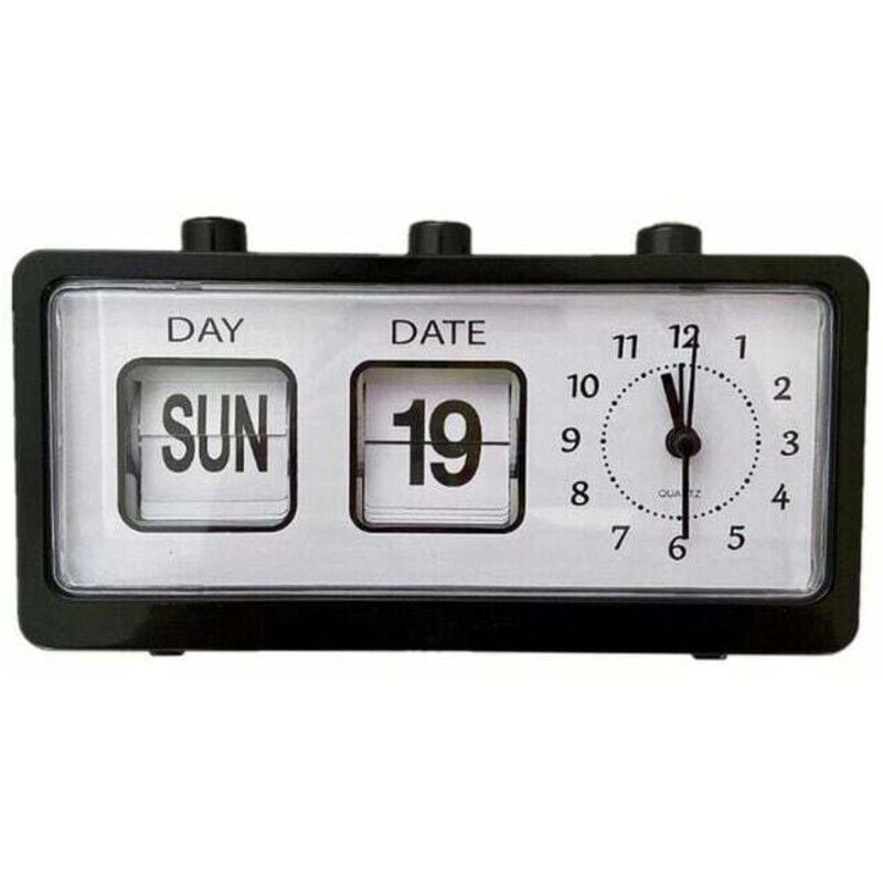 YMYNY Generisches Handbuch Flip Clock Kalender Erinnerung Nachttischuhr Digitaluhr für