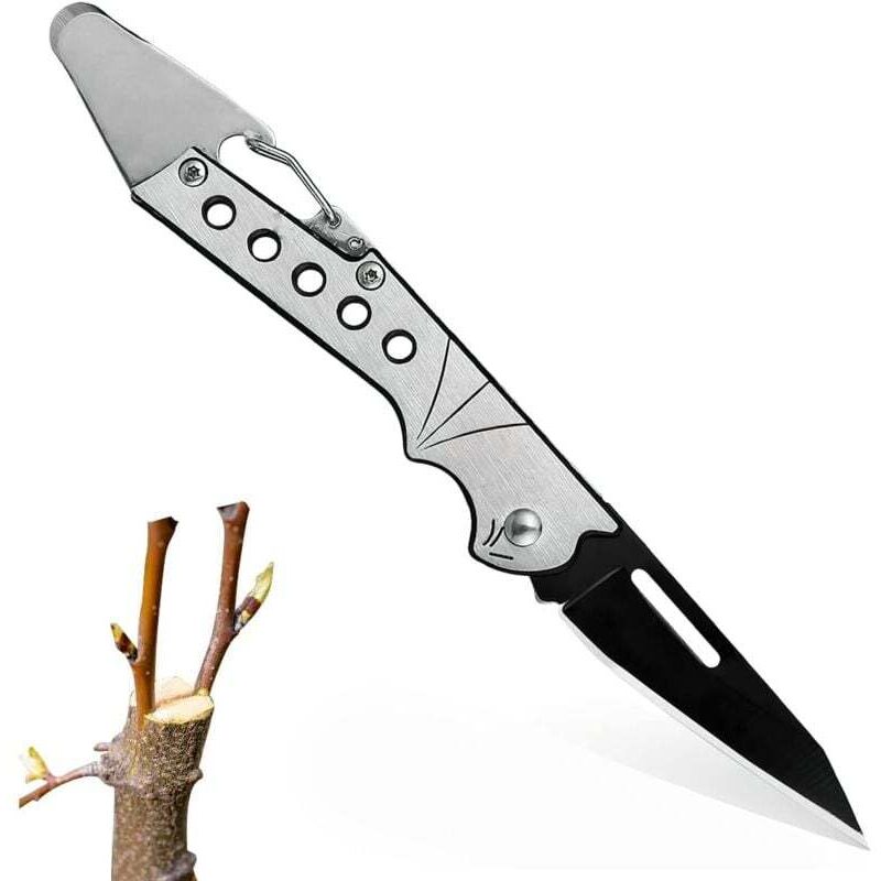 Klappbares Gartenmesser - Professionelles Pfropfmesser - Klappbares Gartenmesser - Pfropfmesser - Taschenmesser - Ymyny
