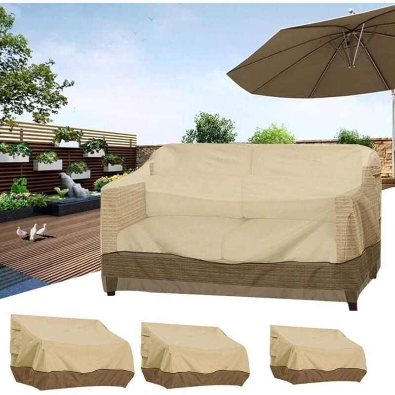 YMYNY Outdoor-Sofabezug, UV-beständiger, wasserdichter, staubdichter Gartenmöbelbezug, Balkon-Terrassenbankbezug, Gartensitzschutz