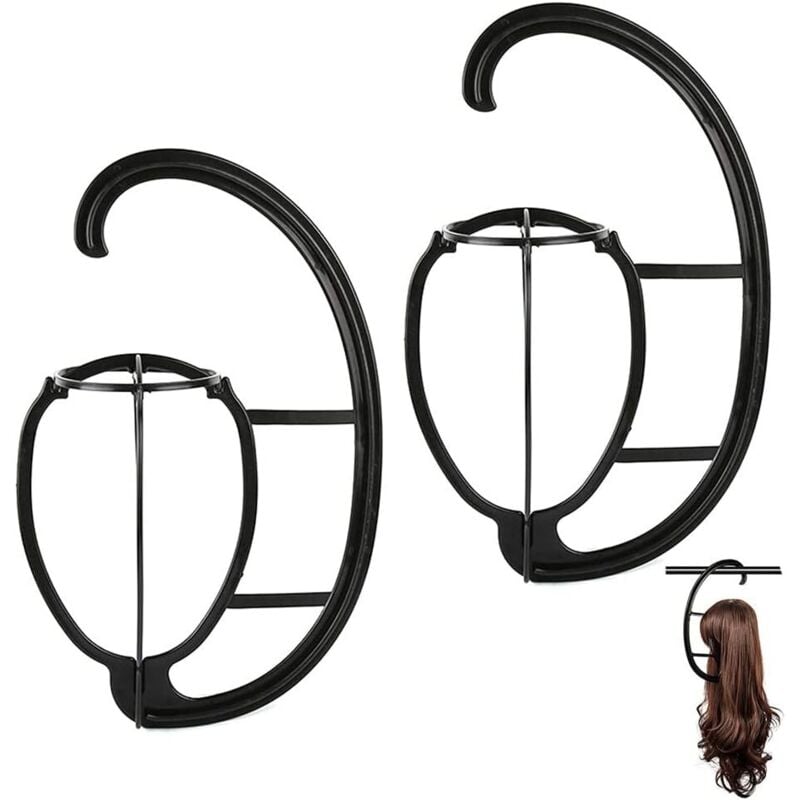 Perückenständer, 2 Stück Perückenständer Perückenaufhänger Tragbarer Perückenhalter Perückenständer für alle Perücken und Hüte Faltbarer