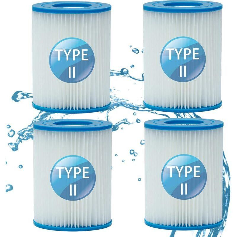 Ymyny - Schwimmbadfilter für Bestway 58094, für Bestway Filter Typ ii, Schwimmbadfilter (4 Stück)