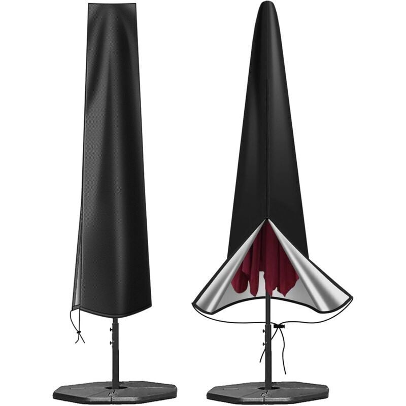 Sonnenschirmhüllen-Schutzhülle – wasserdichte Hüllen für robuste Gartenschirme – gerade UV-Schutz-Sonnenschirmhülle mit Reißverschluss,