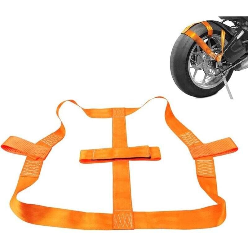 YMYNY Universal-Zurrgurt für Motorrad-Hinterräder, Fahrzeug-Zurrgurt, Motorrad-Zurrgurt für Hinterreifen, strapazierfähiger Polyester-Felgen-Zurrgurt