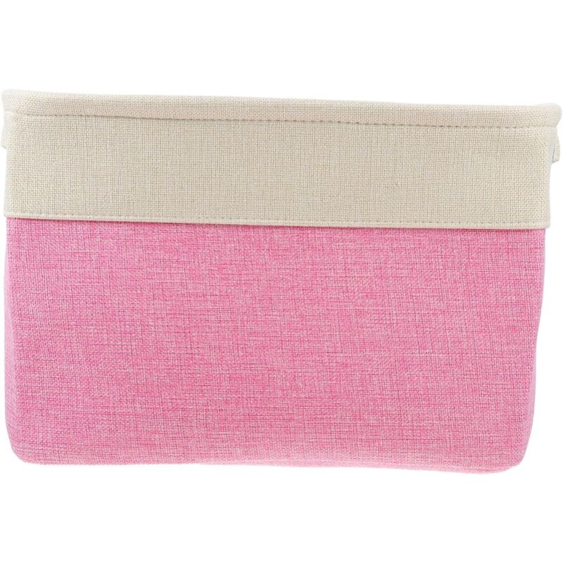 Wäschekorb für Kleidung, Wäschekörbe für Kinder, quadratisch, Tier, Stofftier, gewebte Wäschekörbe, Wäschekorb aus Baumwolle und Leinen, rosa,