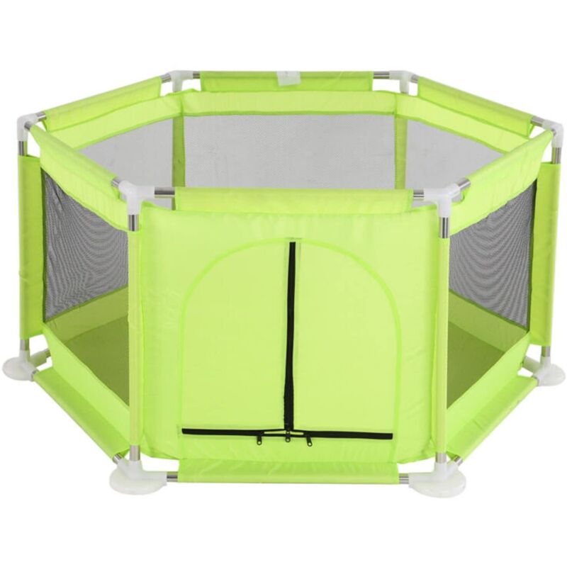 YORKING Baby Laufgitter Laufstall Kind Laufgitter Baby Laufgitter Bällebad Absperrgitter Krabbelgitter Spielstall für Ihr Baby Grün