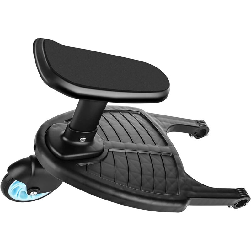 YORKING Buggy Board Trittbrett mit Sitz für Kinderwagen Rollbrett für Kinderwagen Rollbrett Rollbrett Board Blau (Nicht Universell)