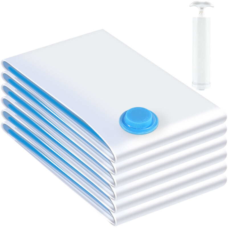 Youyijia Vakuumbeutel für Kleidung Bettdecken Jumbo Durchsichtig Vakuumierbeutel Staubsauger Vakuumierbeutel für Kleidung 100 cm x 85 cm (6)