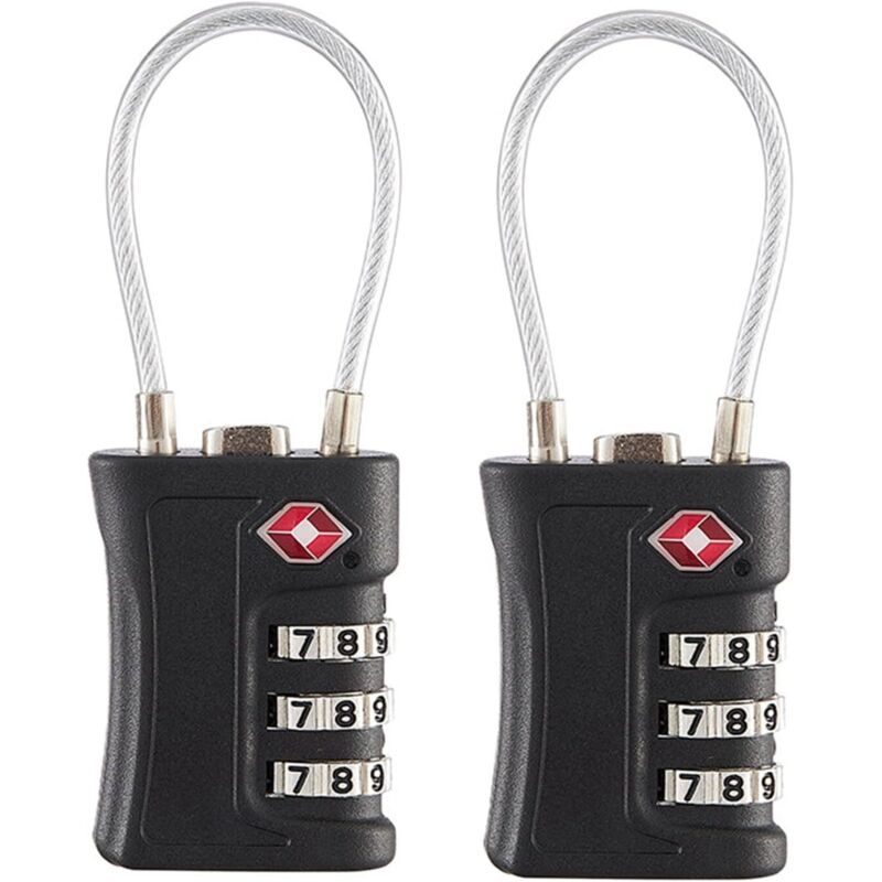 Zahlenschloss für Koffer, Zahlenschloss mit Code, Reisezubehör, kleine Schlösser für Koffer, Gepäck, Fitnessstudio-Spind, Rucksack, Schränke (2