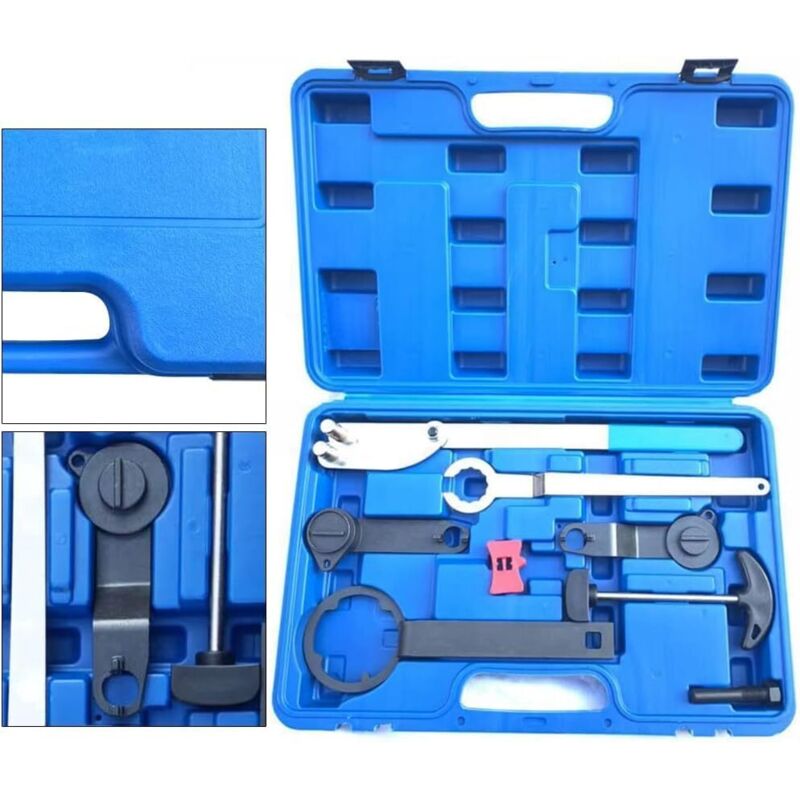Zahnriemen Werkzeug VW 7 Teilig Motor Einstellwerkzeug Satz, Werkzeug Motor Zahnriemen Einstellwerkzeug,Zahnriemen-Toolkit mit Tragebox,Für 1.0 1.2