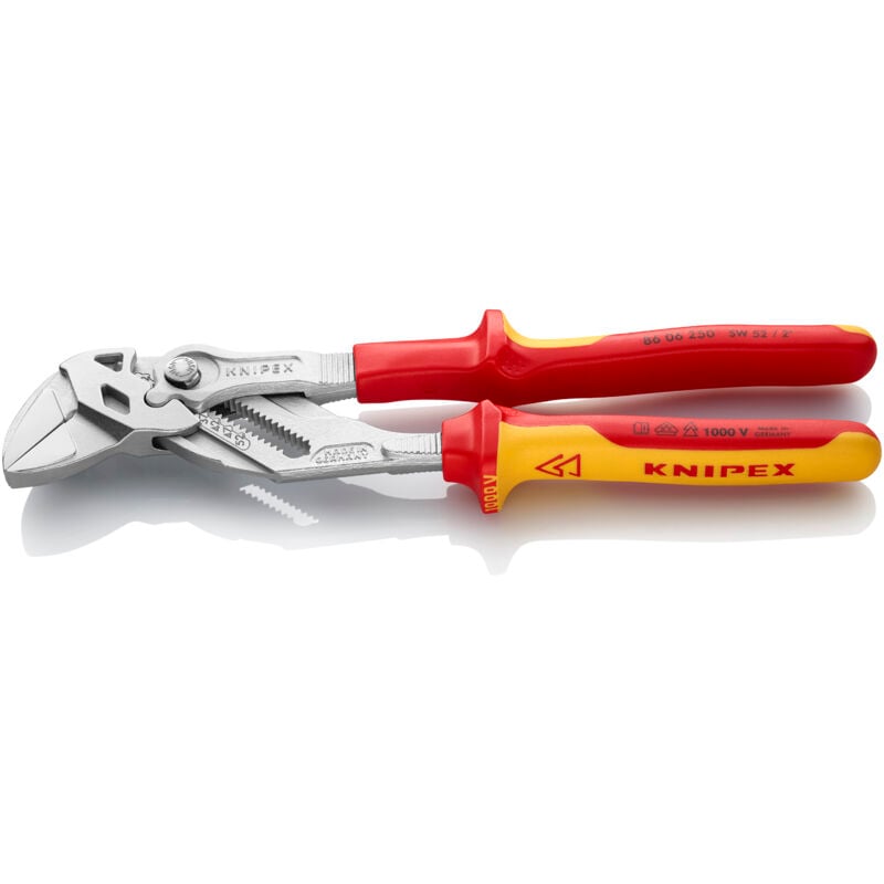 Knipex - Zangenschlüssel Länge 250 mm Spannweite 46 mm verchromt Mehrkomponenten-Hüllen vde