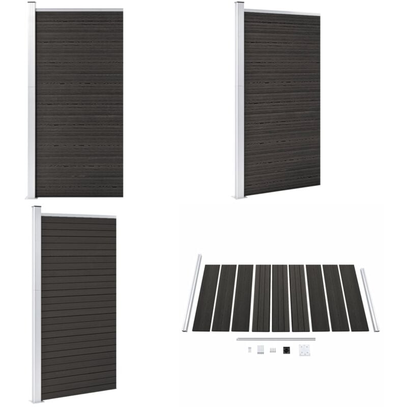 Zaunelement wpc 95x186 cm Grau - Gartenzaun - Sichtschutzzaun - wpc Zaun - Alu Zaun - Montageanleitung - Home & Living