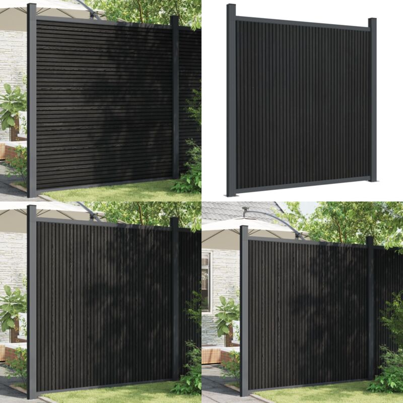 Vidaxl - Zaunelement wpc Grau 180x186 cm - Gartenzaun - Sichtschutzzaun - wpc Zaun - Alu Zaun - Wetterfest - Home & Living