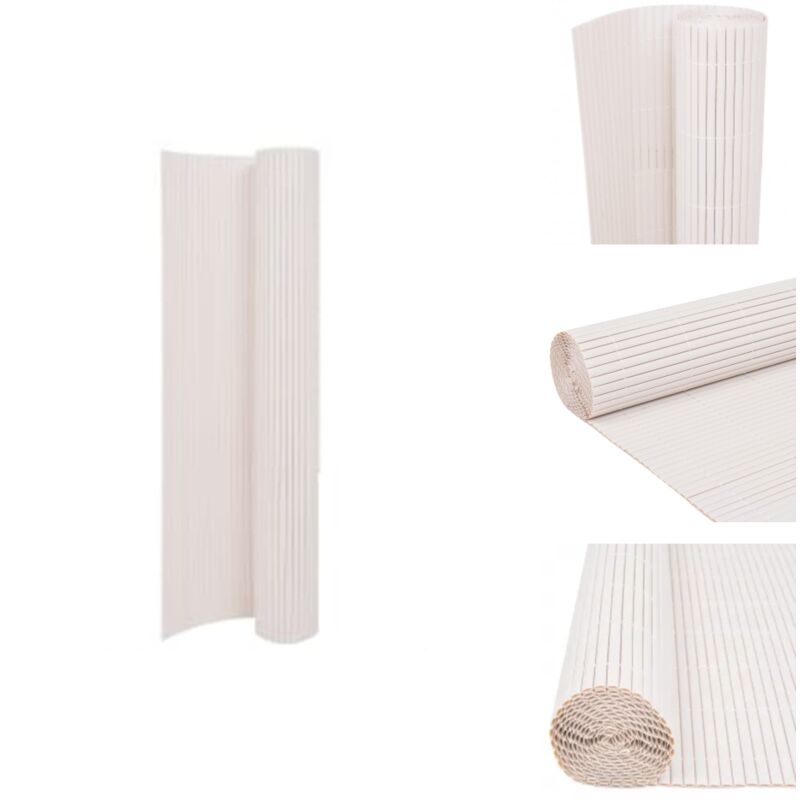 Vidaxl - Gartenzaun Doppelseitig 110x300 cm Weiß - Gartenzaun - pvc Zaun - Sichtschutz - Windschutz - Beetumrandung
